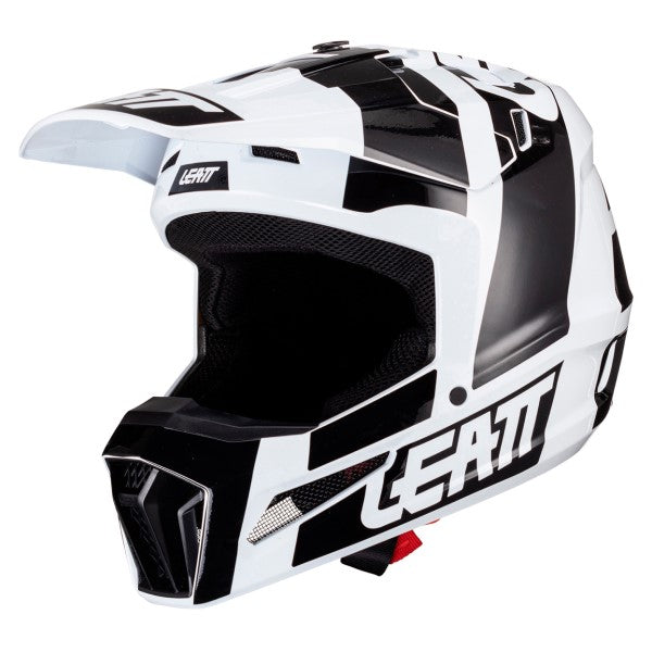 Casque de Motocross 3.5 V24 avec Lunettes Blanc/Noir de droite