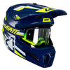 Casque de Motocross 3.5 V24 avec Lunettes Bleu/Jaune de gauche