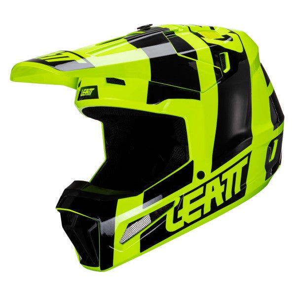 Casque de Motocross 3.5 V24 avec Lunettes Jaune/Noir de droite