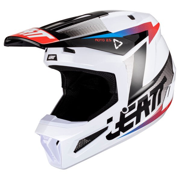 Casque de Motocross 2.5 V24 avec Lunettes Blanc/Noir de droite