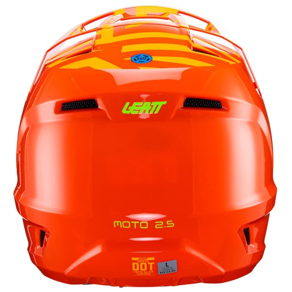 Casque de Motocross 2.5 V24 avec Lunettes Orange de dos