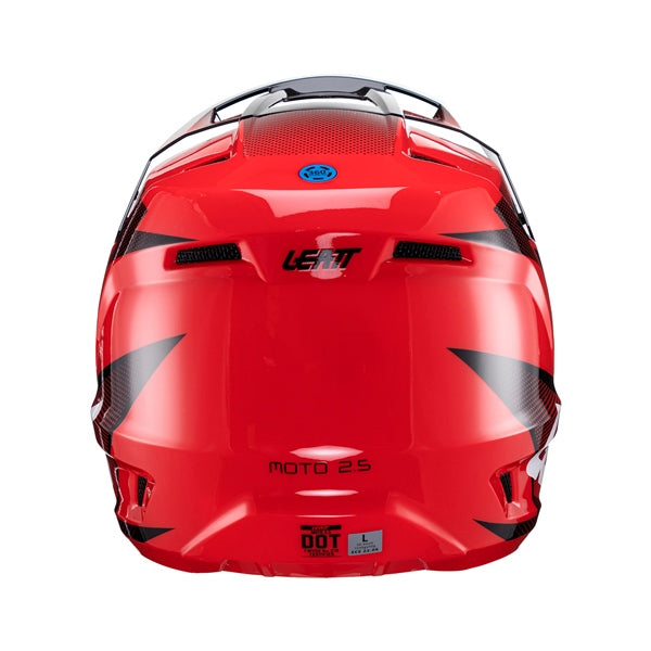 Casque de Motocross 2.5 V24 avec Lunettes Rouge de dos