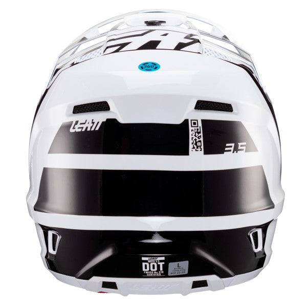 Casque de Motocross 3.5 V24 Junior Blanc/Noir de dos