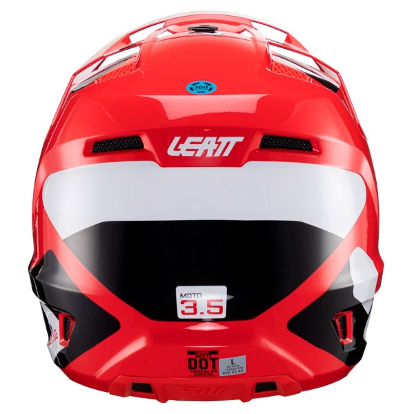 Casque de Motocross 3.5 V24 Junior Rouge/Noir de dos