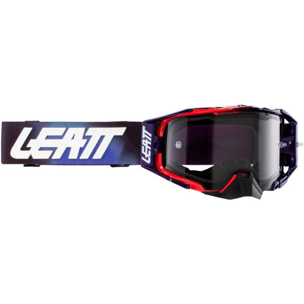 Lunette de Motocross Velocity 6.5 Bleu/Rouge de face