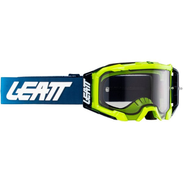 Lunette de Motocross Velocity 5.5 Jaune/Bleu de face