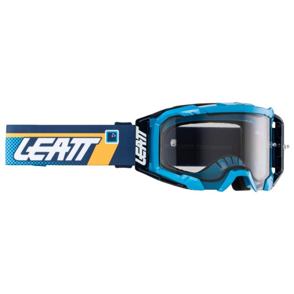 Lunette de Motocross Velocity 5.5 Bleu/Jaune de face