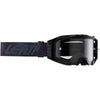 Lunette de Motocross Velocity 5.5 Noir/Gris de face