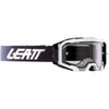 Lunette de Motocross Velocity 5.5 Blanc/Noir de face