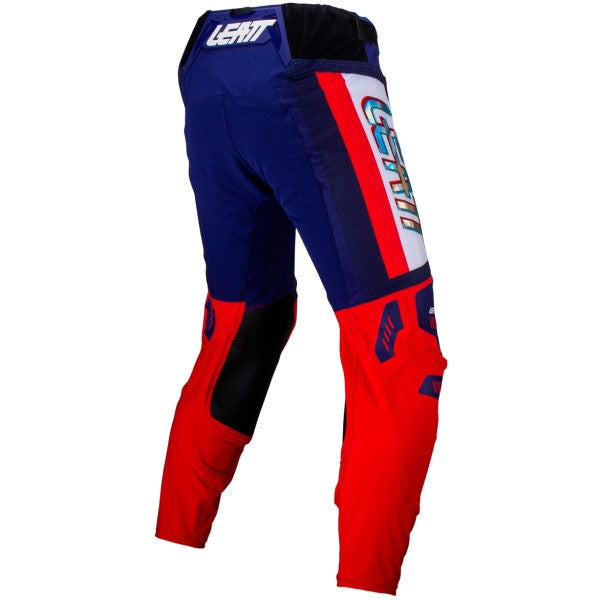 Pantalon de Motocross 5.5 I.K.S bleu rouge de dos