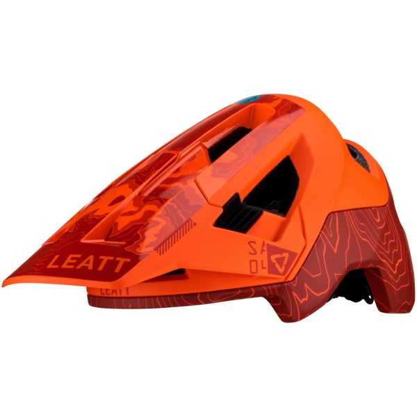 Casque Ouvert de Vélo All-MTN 4.0 Orange/Rouge incliné de droite