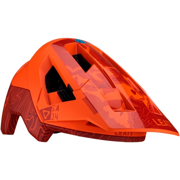 Casque Ouvert de Vélo All-MTN 4.0 Orange/Rouge incliné de gauche