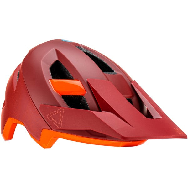 Casque Ouvert de Vélo All-MTN 3.0 Rouge/Orange incliné de gauche