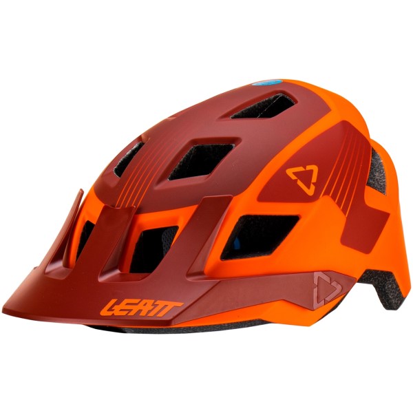 Casque Ouvert de Vélo All-MTN 1.0 Junior Orange/Rouge incliné de droite