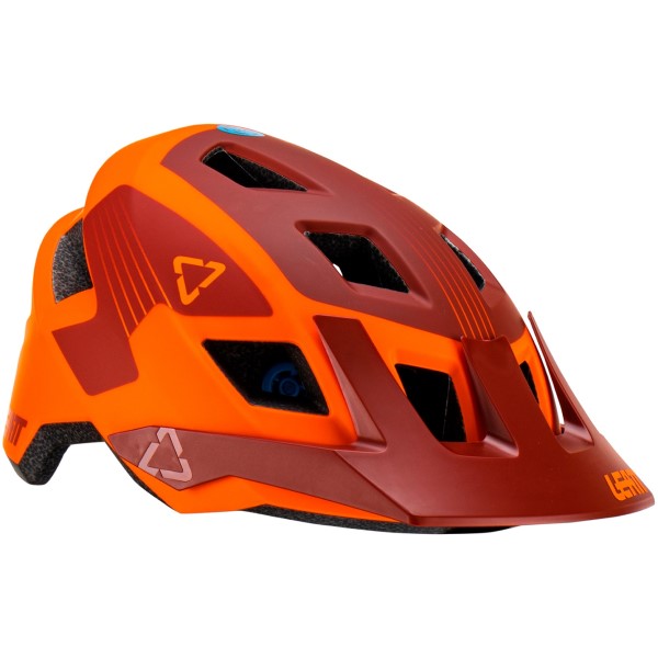 Casque Ouvert de Vélo All-MTN 1.0 Junior Orange/Rouge incliné de gauche