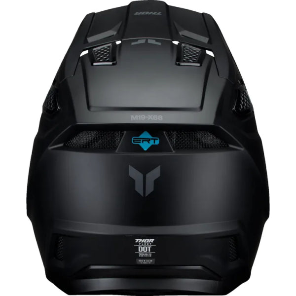 Casque de Motocross Fleet Blackout Thor Noir Mat, arrière 