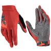 Gants de Motocross Mtb 1.0  | Rouge et gris, le côté face et arrière 