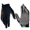 Gants de Motocross Mtb 1.0 Leatt bleu marine et gris, le côté face et arrière