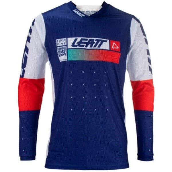 Chandail de Motocross 4.5 Lite Leatt Bleu/Blanc/Rouge