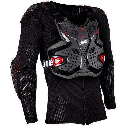 Chandail de Protection de Motocross 3.5 Junior Noir/Rouge incliné de gauche