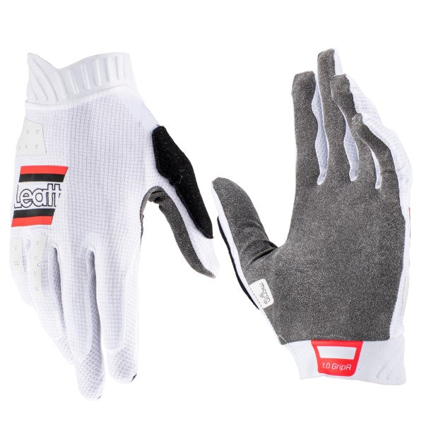 Gants de Motocross Mtb 1.0 | Blanc, le côté face et arrière