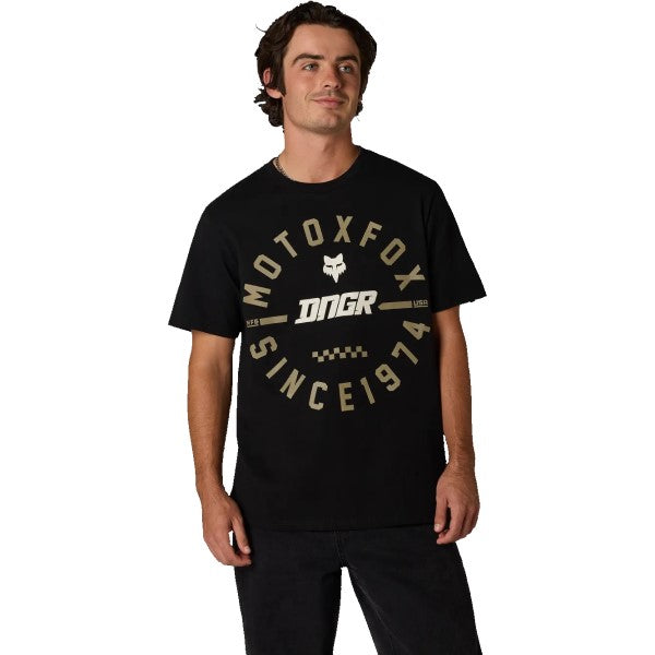 T-Shirt DNGR 195 Original Noir/Or essayage de face