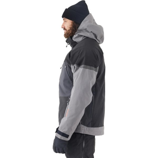 Manteau de Motoneige Contego 3 en 1 - Liquidation Gris/Noir Essayage Homme de droite