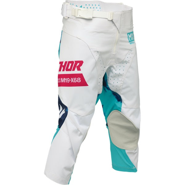 Pantalon de Motocross Launchmode Bleach Junior Blanc/Bleu Avant
