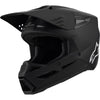 Casque de Motocross SM3 Solid Noir Mat incliné de face