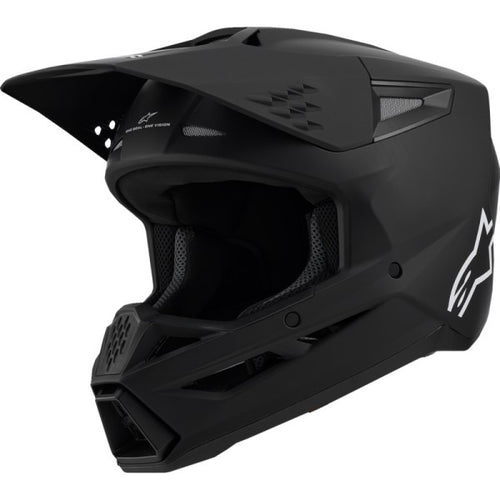 Casque de Motocross SM3 Solid Noir Mat incliné de face