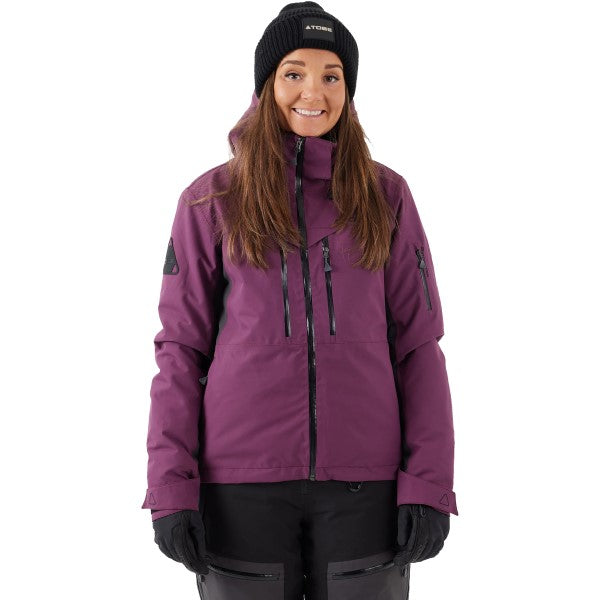 Manteau de Motoneige Cappa Isolé Femme - Liquidation Mauve essayage de face