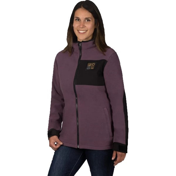 Manteau Polaire Grind Femme Mauve/Noir