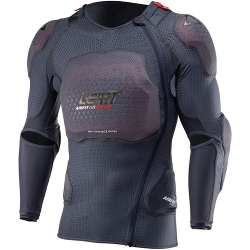Chandail de Protection de Motocross 3DF AirFit Lite Evo Gris/Rouge de face