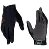 Gants de Motocross Mtb 1.0 Leatt bleu marine et gris, le côté face et arrière