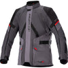 Manteau de Moto Monteira Drystar Gris/Rouge de face