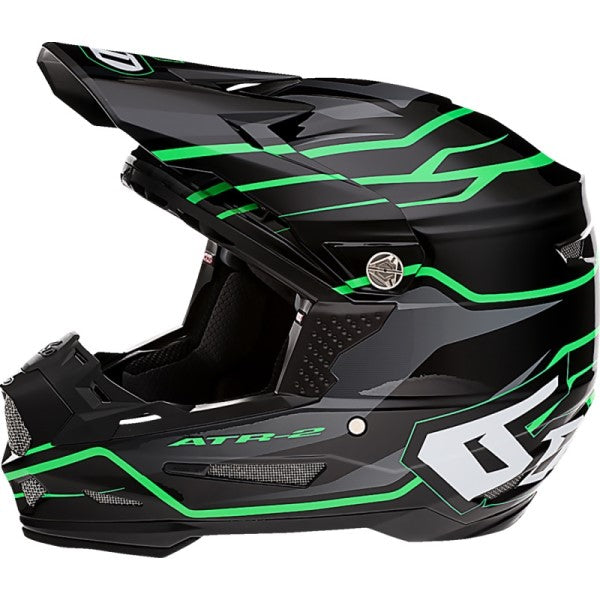 Casque de Motocross ATR-2 Phase Noir/Vert de droite