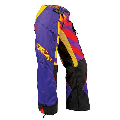 Pantalon de Motocross Kinetic Over the Boot Femme, Mauve/Jaune