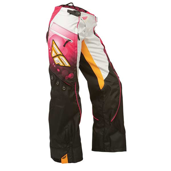 Pantalon de Motocross Kinetic Over the Boot Femme Rose/Blanc