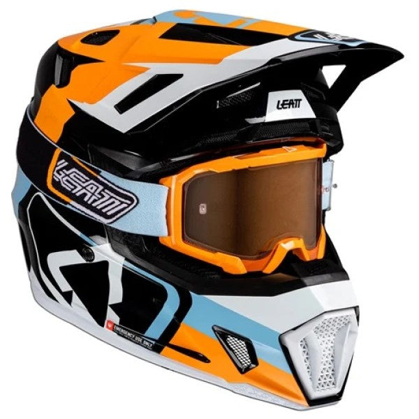 Casque de Motocross 7.5 V25 avec Lunettes Orange, côté droit