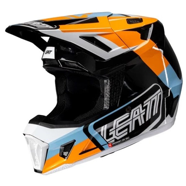 Casque de Motocross 7.5 V25 avec Lunettes Orange, côté gauche