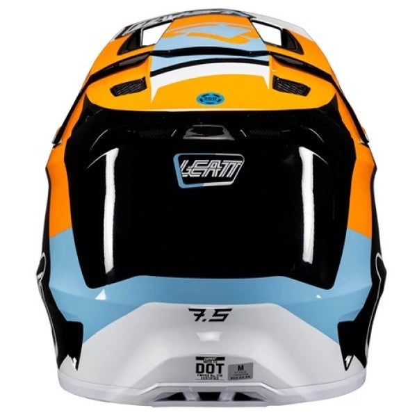 Casque de Motocross 7.5 V25 avec Lunettes Orange, Dos