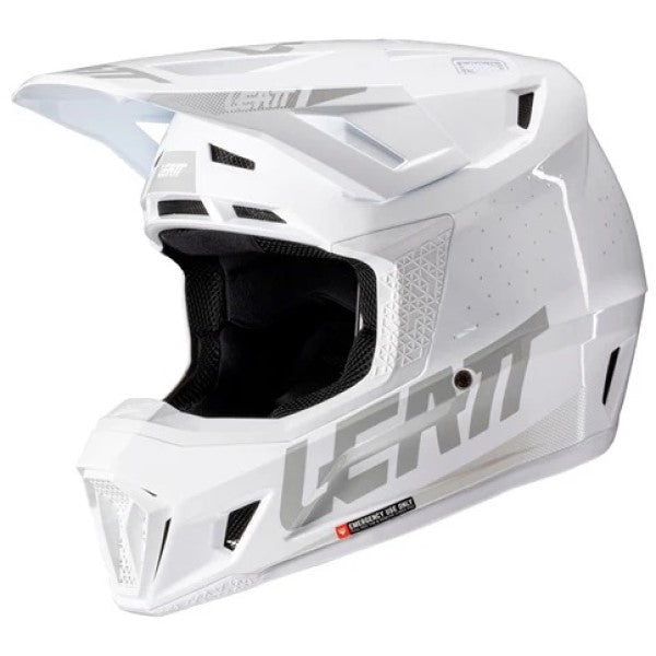 Casque de Motocross 7.5 V25 avec Lunettes Blanc, côté gauche