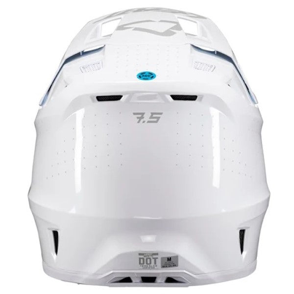 Casque de Motocross 7.5 V25 avec Lunettes Blanc, Dos