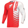 Chandail de Motocross Prime Analog rouge blanc, de face