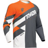 Chandail de Motocross Sector Checker Gris/Orange de face