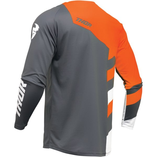 Chandail de Motocross Sector Checker Gris/Orange de dos