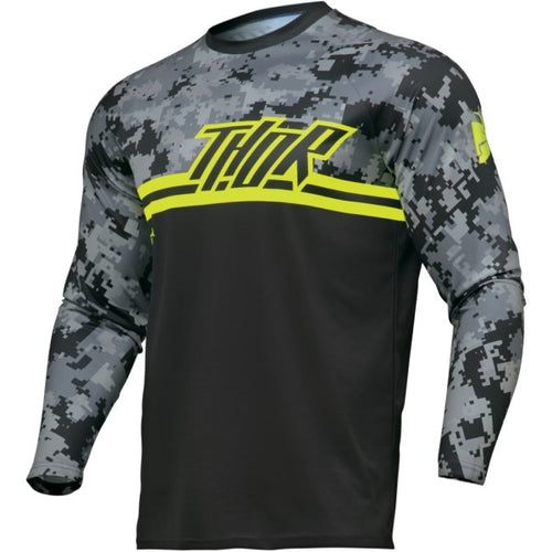 Chandail de Motocross Sector Digi Camo Noir/Camo de face