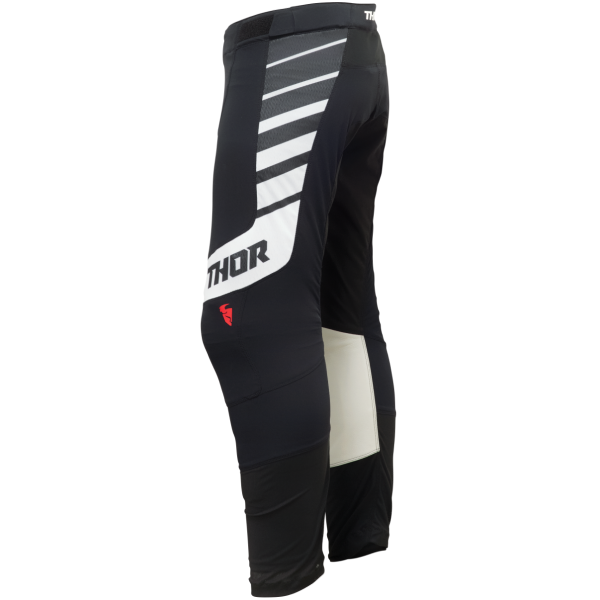 Pantalon de Motocross Prime Analog noir blanc, côté gauche