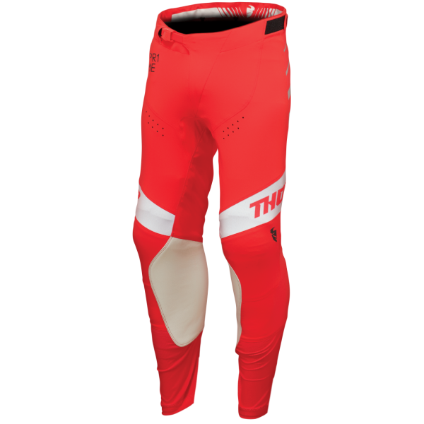 Pantalon de Motocross Prime Analog rouge blanc, de face