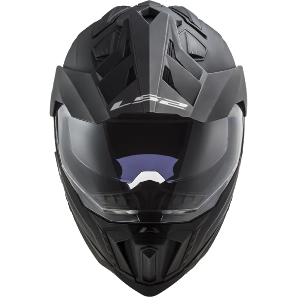 Casque de Moto Aventure Explorer Composite Noir Mat de face